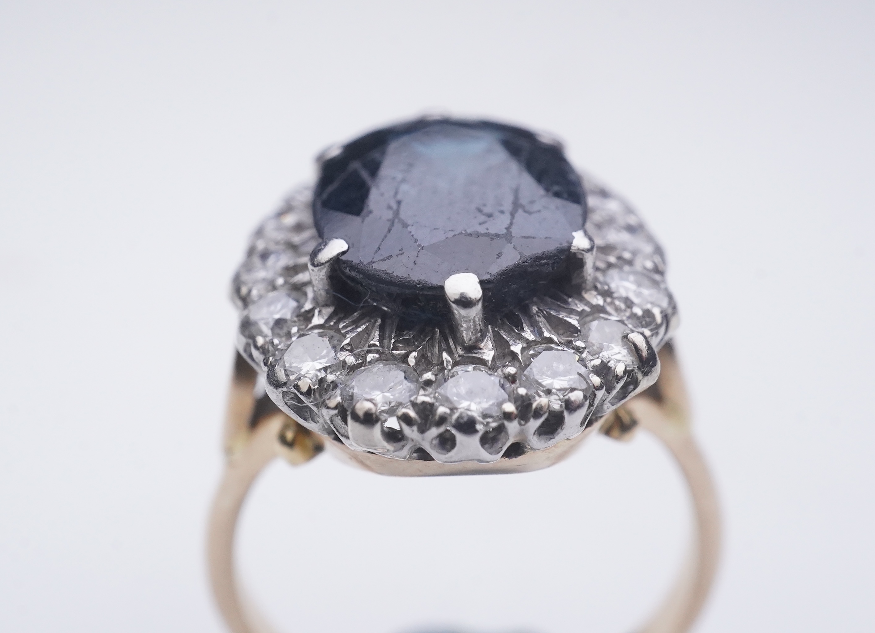 A sapphire and diamond ring